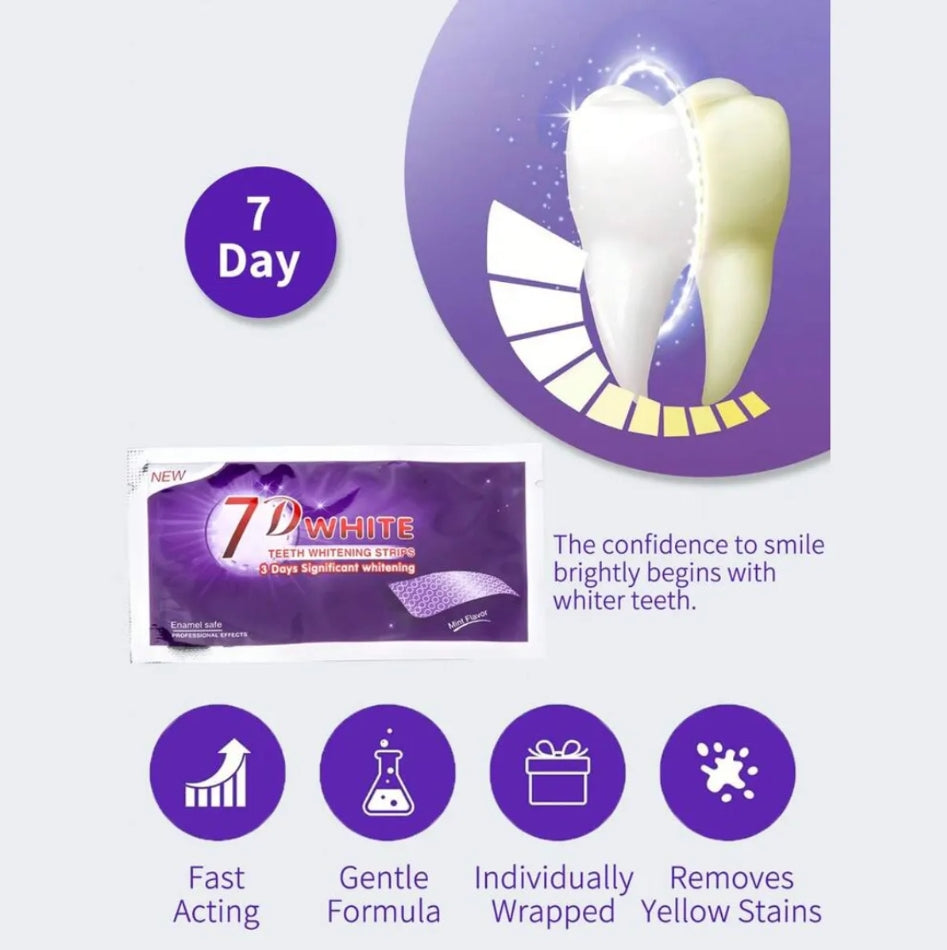 CINTAS BLANQUEADORAS DENTALES 7D WHITE